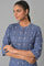 Dark Blue Printed kurta