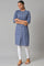 Dark Blue Printed kurta