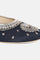 W NAVY Round Toe Flat-WSUSAN