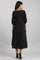 Black Round Neck Yarn-dyed Dress