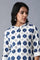 Ecru Mandarin Neck Printed kurta