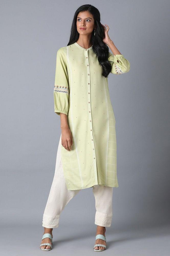 Off-White Straight kurta