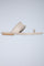 W Ivory Solid Square Toe Flat-Wada