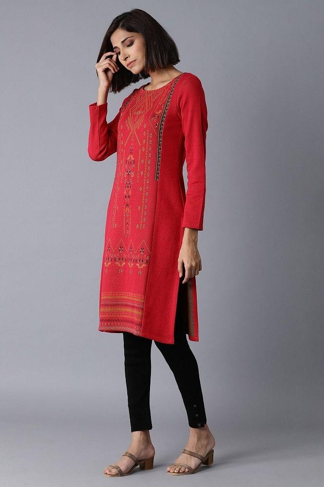 Tile Blue PC Jacquard kurta