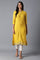 Yellow Printed kurta