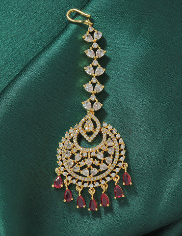 Designer Zirconia Maang Tikka