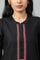 Black Mandarin Collar Solid Straight kurta