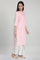 Baby Pink Band Collar kurta