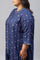 Blue Floral Print Ethnic kurta With Sequins