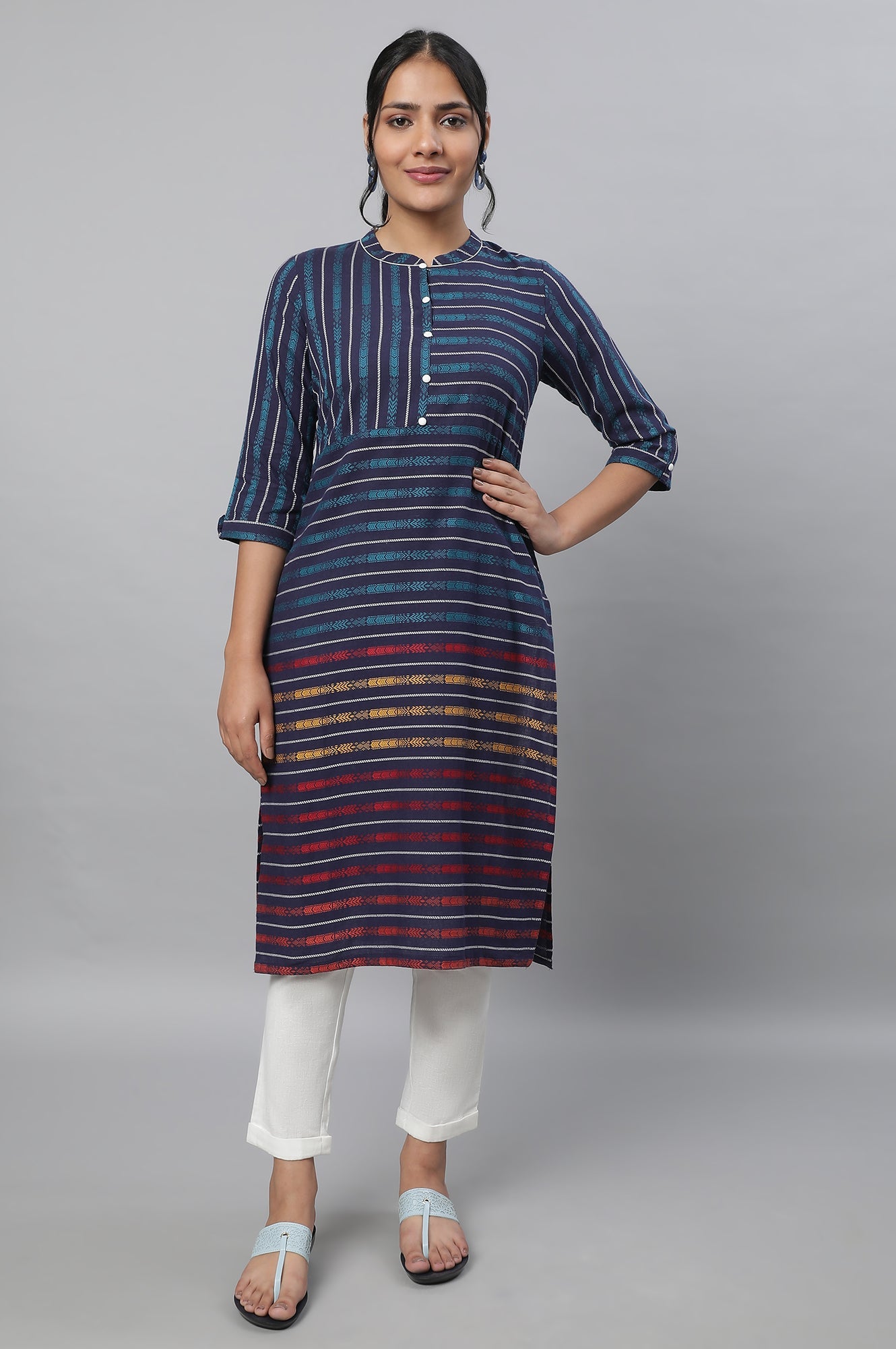 Blue Ethnic kurta & Trousers Set