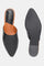 Black Pointed Toe Embossing Flat-Schaima