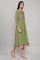 Green Embroidered Panelled Mughal Festive Gown