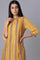 Yellow Striped Straight kurta