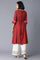 Brick Red Gathered kurta