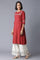 Brick Red Gathered kurta