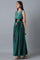 Dark Green Fusion Maxi Dress