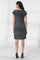 Dark Grey Sheath Dress with Embroidery