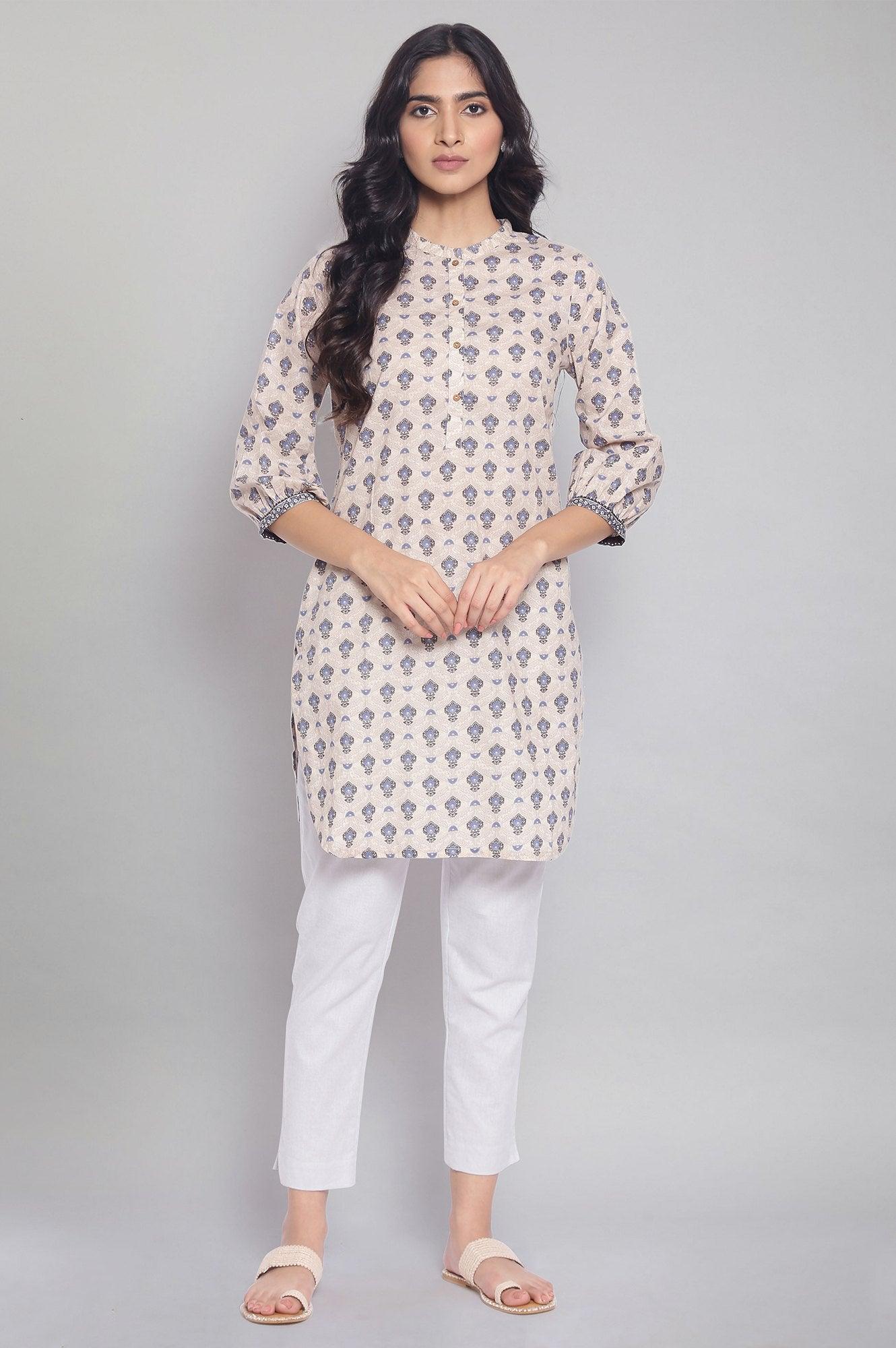 Brown Printed kurta