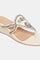 W Beige Embroidered Almond Toe Wedge-Whannah