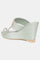 W Pastel Green Whole Foot Embroidered Almond Toe Wedge-Wcamryn