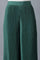 Deep Green Pleated kurta-Parallel Pants Set