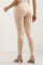 Beige Solid Skinny-fit Knit Tights with Elasticated Waist