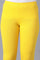 Yellow Solid Skinny Fit Cotton Tights With Elasticated Waistband