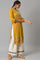 Yellow Embroidered and Printed Shirt kurta