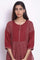 Dark Red Straight kurta