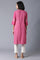 Malanga Pink Red Straight Dobby kurta