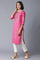 Malanga Pink Red Straight Dobby kurta