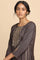 Dark Brown kurta in Silk Viscose Tussar