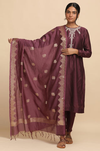 Dark Wine Jacquard drape