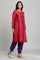 Dark Pink Silk Chanderi kurta