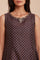 Dark Brown Sleeveless Jacquard kurta