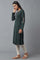 Slate Grey Embroidered Winter kurta