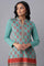 Dark Green Winter Jacquard kurta