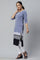 Blue Jacquard Knitted kurta