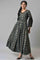 Black Contemporary Festive LIVA Dress