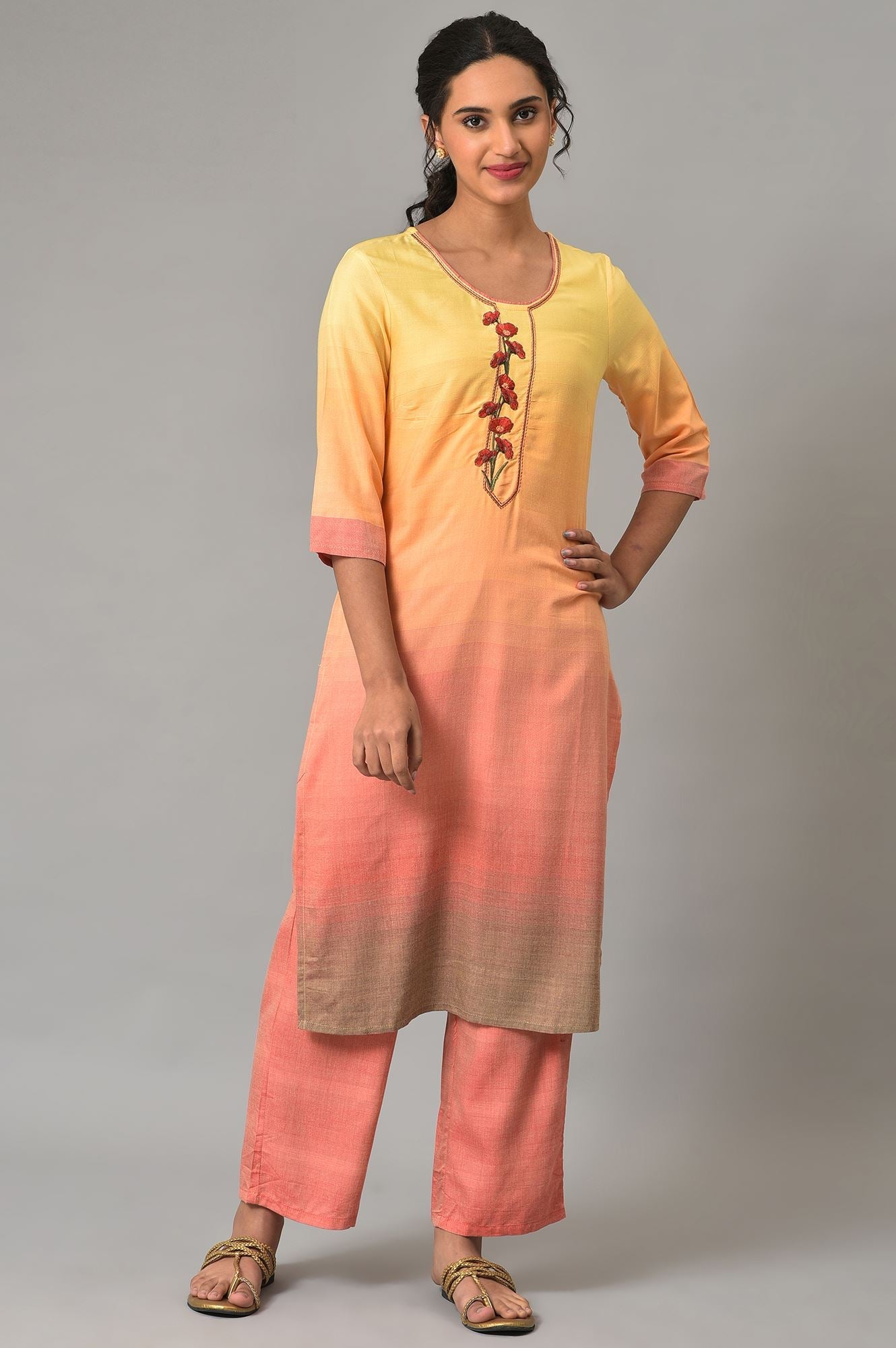 Aurelia Yellow kurta-Trouser-