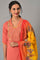 Aurelia Orange kurta-Trouser-Dupatta-