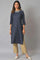 Dark Blue Embellished Festive kurta