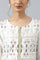 Ecru Glitter Printed kurta With Sequins