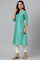 Marine Green A-Line Shantung kurta