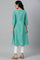 Marine Green A-Line Shantung kurta