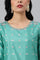 Marine Green A-Line Shantung kurta