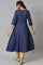 Navy Blue Circular kurta With Seqiuns