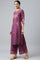 Purple Rayon kurta With Coins And Sequins Embellishment