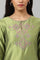 Olive Embroidered Straight kurta