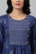 Indigo Thread Embroidered Rayon kurta